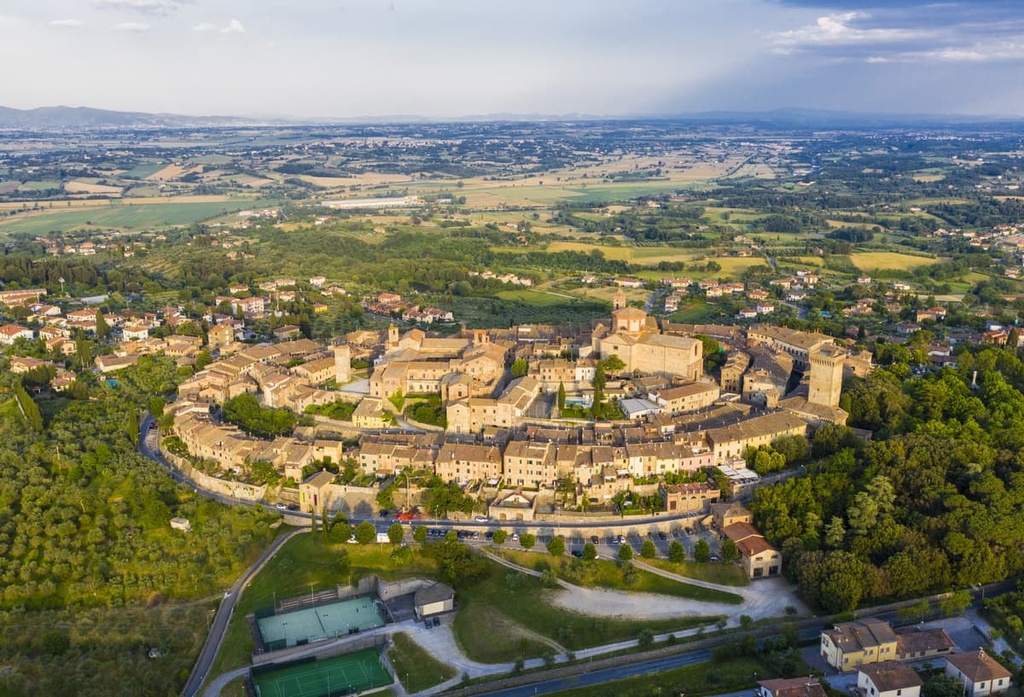 Old Medici fort tower in Tuscany, Italy