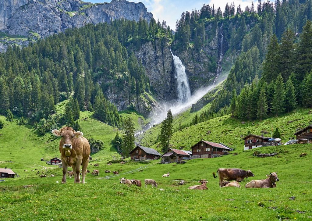 Altdorf Waterfall, Swiss Alps, Uri, Switzerland