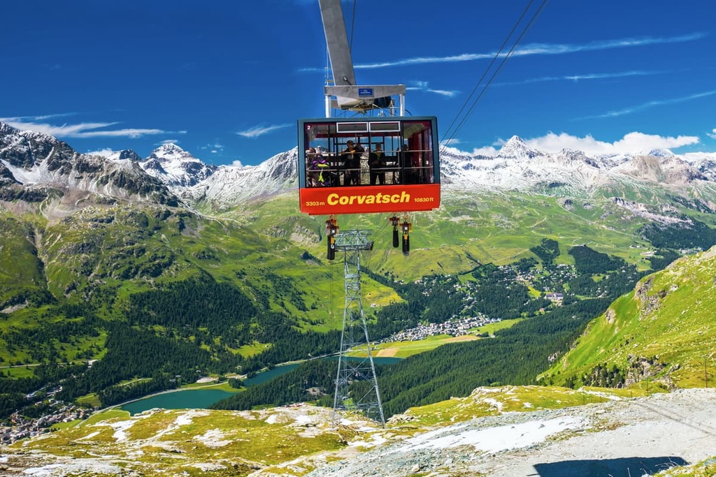 Corvatsch cable car, Western Rhaetian Alps
