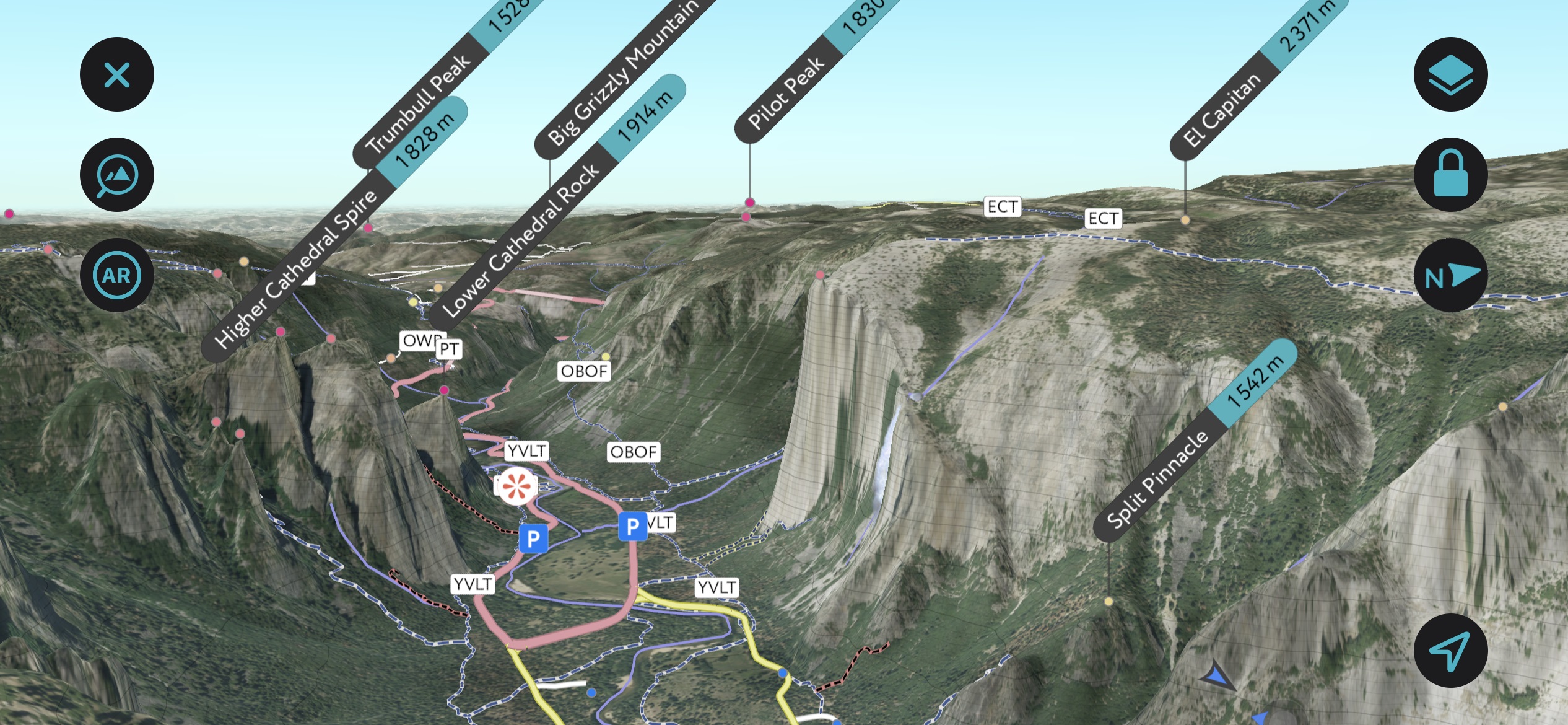 El Capitan generated on PeakVisor’s mobile app