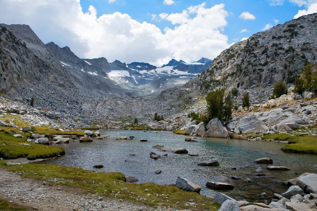 Mount Lyell glacier in Yosemite National Park on the John Muir Trail