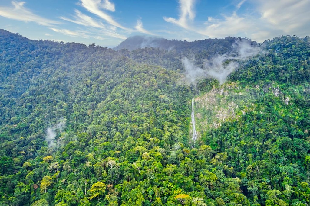 El Bejuco waterfall in La Ceiba, Honduras