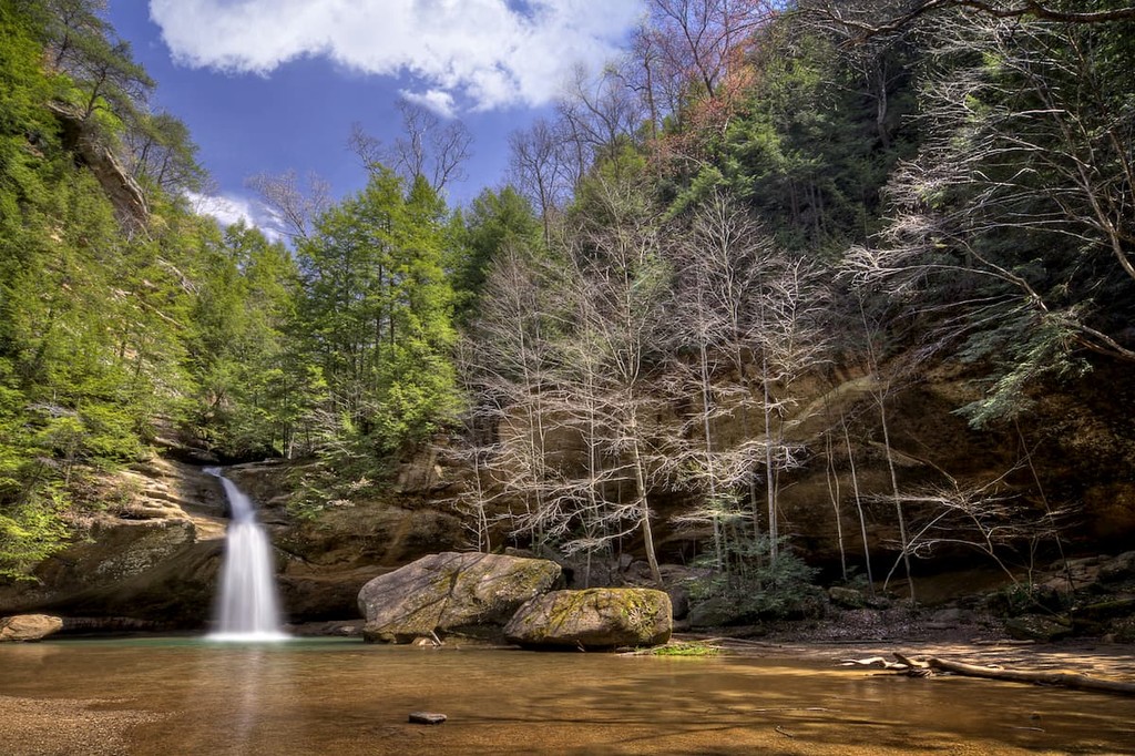 Lower Falls at Old Man's Cave in Hocking Hills Ohio
