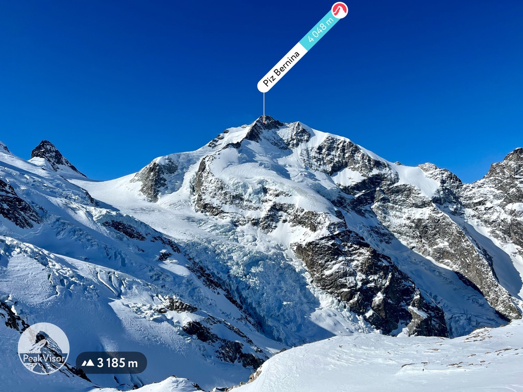 Identifying Piz Bernina in the Bregaglia Range