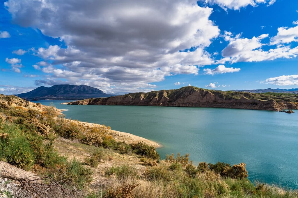 Negratin reservoir lake in Sierra Nevada National Park, Spain